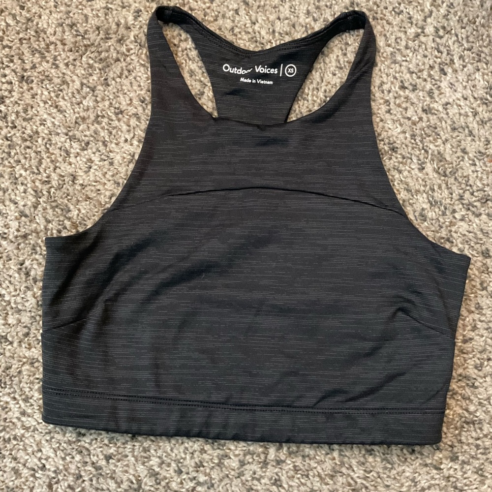 Outdoor Voices Women’s Black/Gray Sports Bra - XS